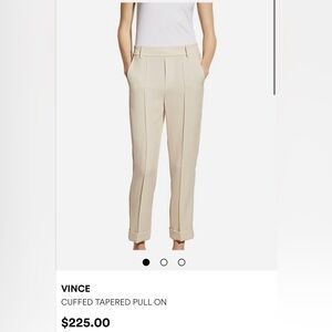Vince Size M Cuffed Tapered Pull-On Dress Pants